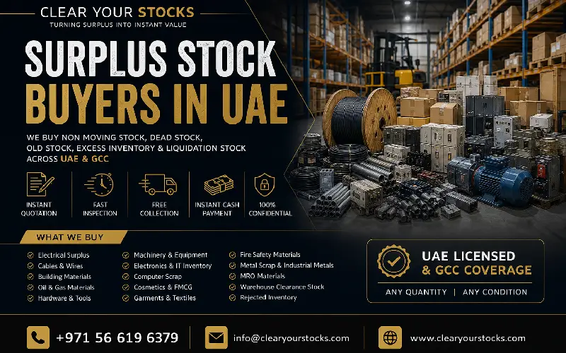 Liquidation & Surplus stock Buyer in UAE | Sell Dead Stock, Excess Inventory & Old Stock