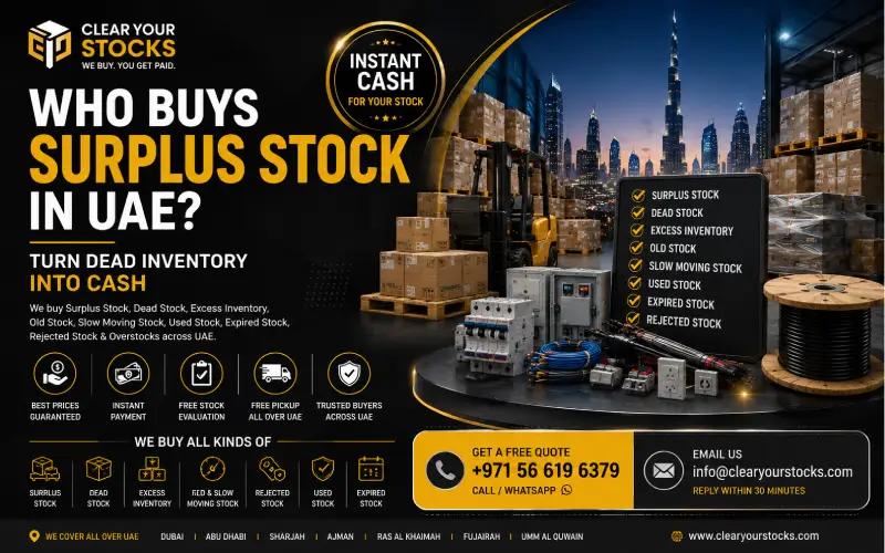 Surplus Stock Buyers in UAE | Dead Stock, Excess Inventory & Overstock Buyers Dubai | Clear Your Stocks