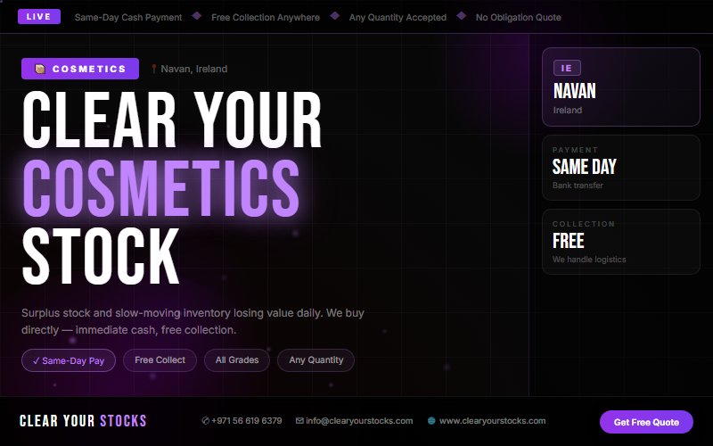 Cosmetics Dead Stock Buyers Near Navan, Ireland — Free Collection Anywhere
