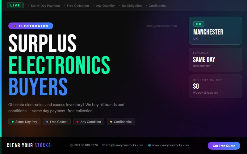 We Are Buying Electronics Surplus Stock in Manchester, UK Right Now