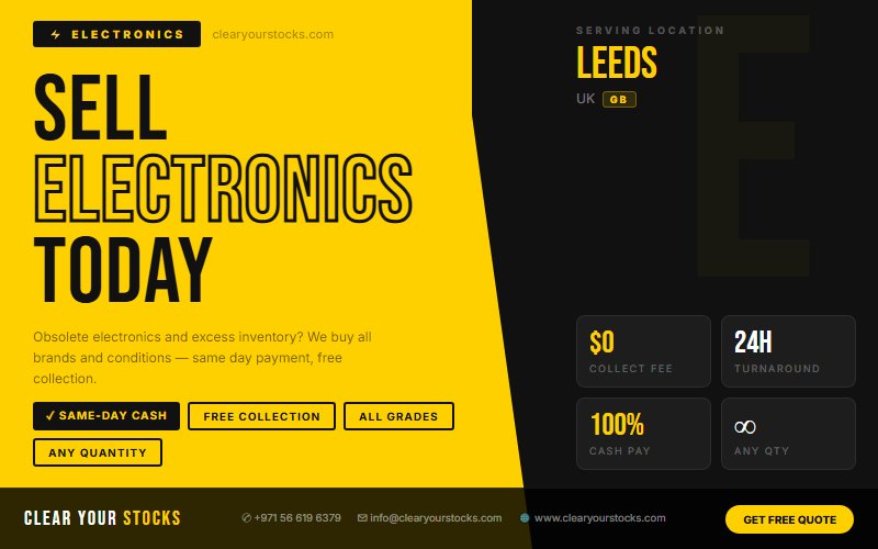 Best Non-Moving Stock Buyers for Electronics in Leeds, UK — 2026
