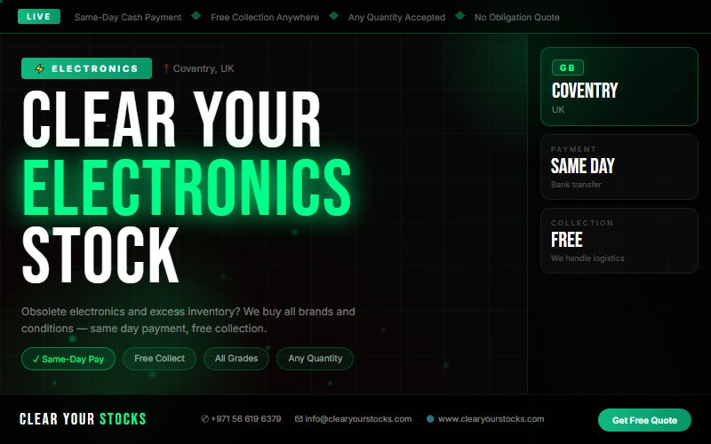 Excess Electronics in Coventry, UK? We Buy Any Quantity with Immediate Payment