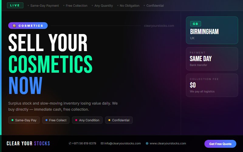 Your Cosmetics Inventory Is Losing Value in Birmingham, UK — Sell It Today