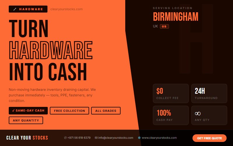 Trusted Surplus Stock Buyers for Hardware in Birmingham, UK — 2026 Guide