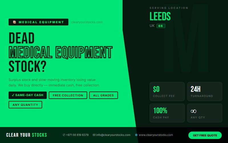 Best Non-Moving Stock Buyers for Medical Equipment in Leeds, UK — 2026