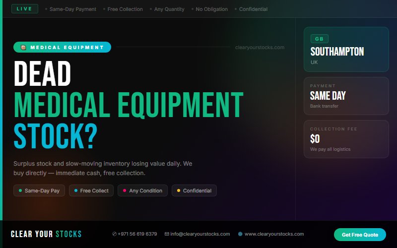Trusted Surplus Stock Buyers for Medical Equipment in Southampton, UK — 2026 Guide