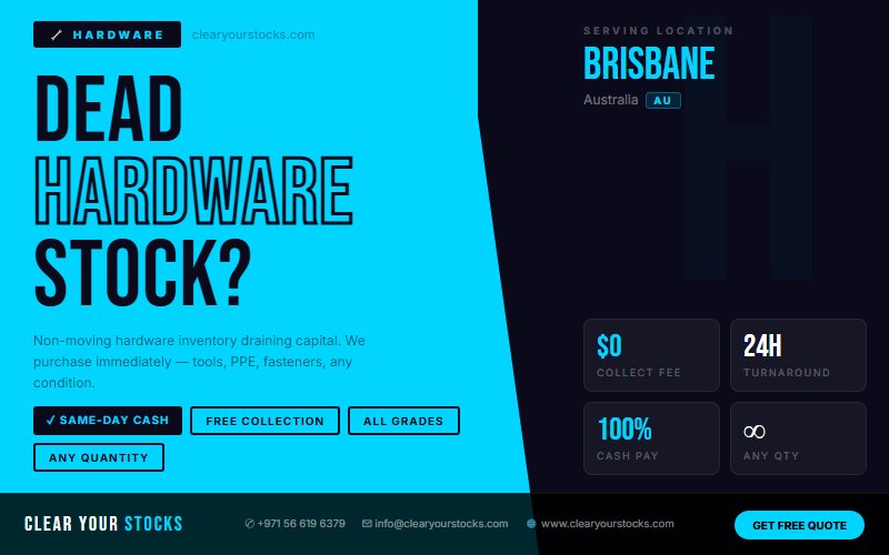 Dead Hardware Stock in Brisbane, Australia? We Purchase It Immediately