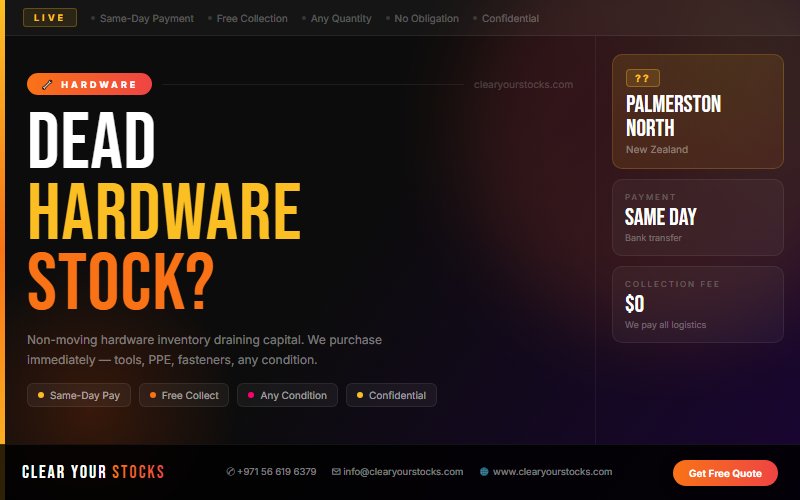 Hardware Surplus Stock in Palmerston North, New Zealand: Your Complete 2026 Selling Guide