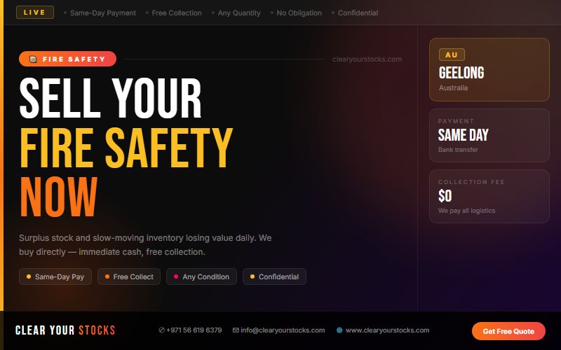 Best Non-Moving Stock Buyers for Fire Safety in Geelong, Australia — 2026