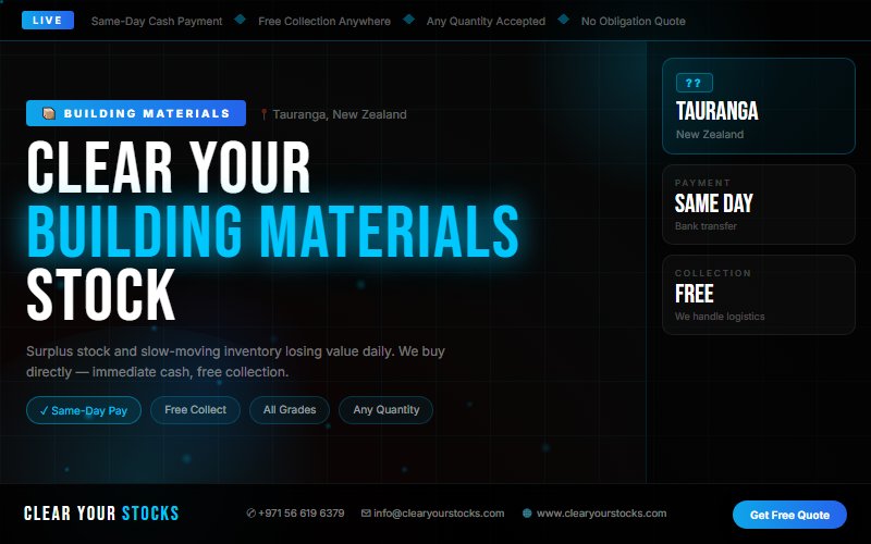 Top Surplus Building Materials Buyers in New Zealand — Tauranga, New Zealand Collection Available