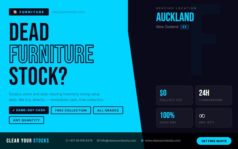 Stop Losing Money on Dead Furniture Stock in Auckland, New Zealand — Act Now