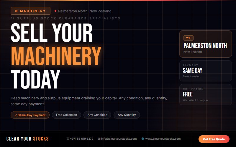 Dead Machinery Stock in Palmerston North, New Zealand? We Purchase It Immediately