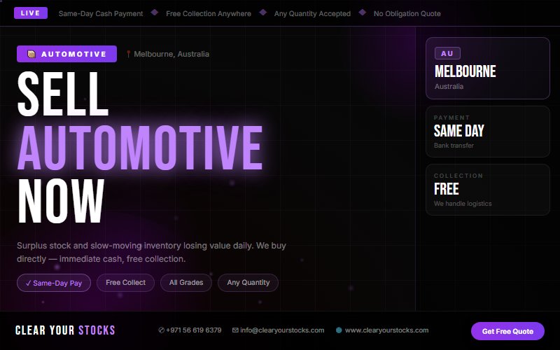 Automotive Inventory Liquidation in Melbourne, Australia — Best Rates, Fast Payment