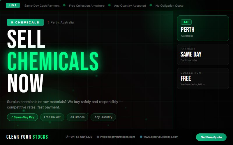 Turn Your Dead Chemicals Inventory Into Instant Cash in Perth, Australia