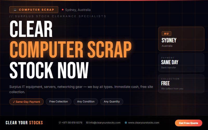 Sell Your Computer Scrap Dead Stock Anywhere in Australia — Fast Payment (Part 2)