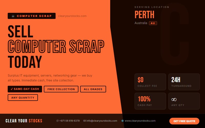 Struggling with Unsold Computer Scrap in Perth, Australia? Here Is the Fastest Solution