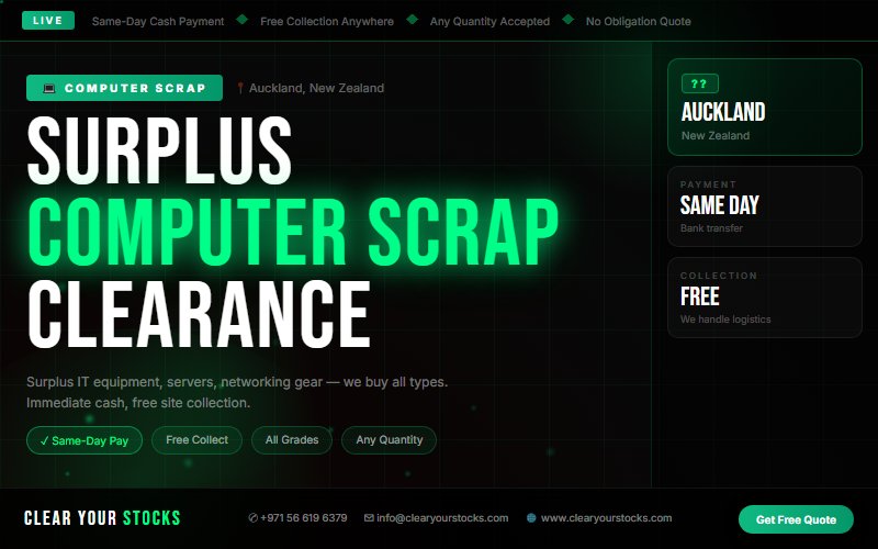 Sell Your Excess Computer Scrap Materials in Auckland, New Zealand — Quick Fair Payment