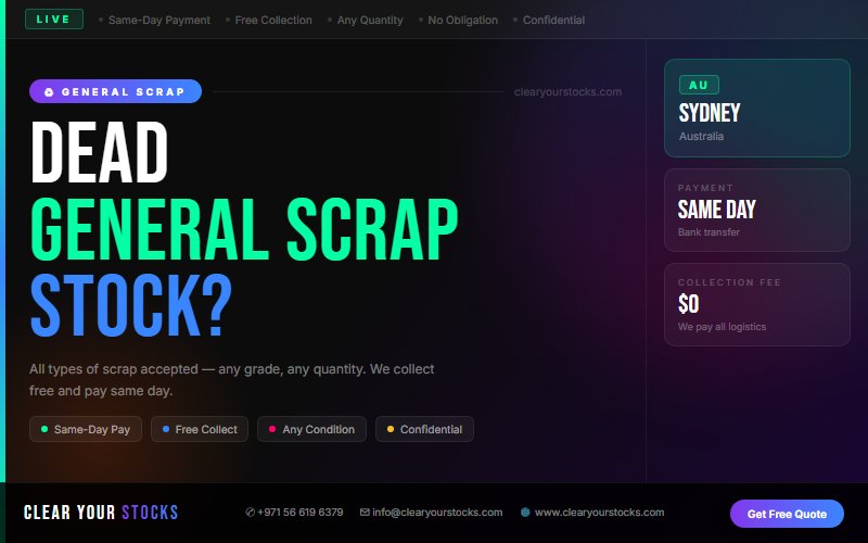 Clear Your General Scrap Warehouse in Sydney, Australia — We Buy Everything