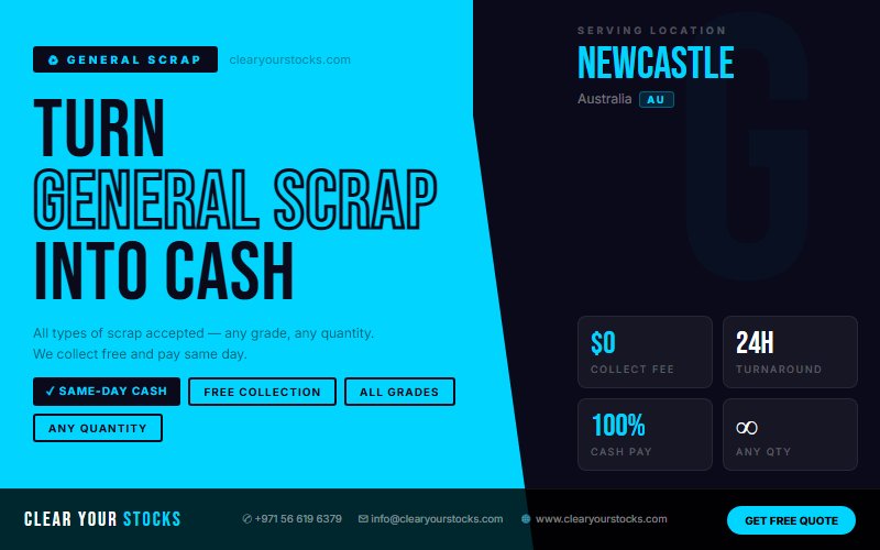 General Scrap Inventory Liquidation in Newcastle, Australia — Best Rates, Fast Payment