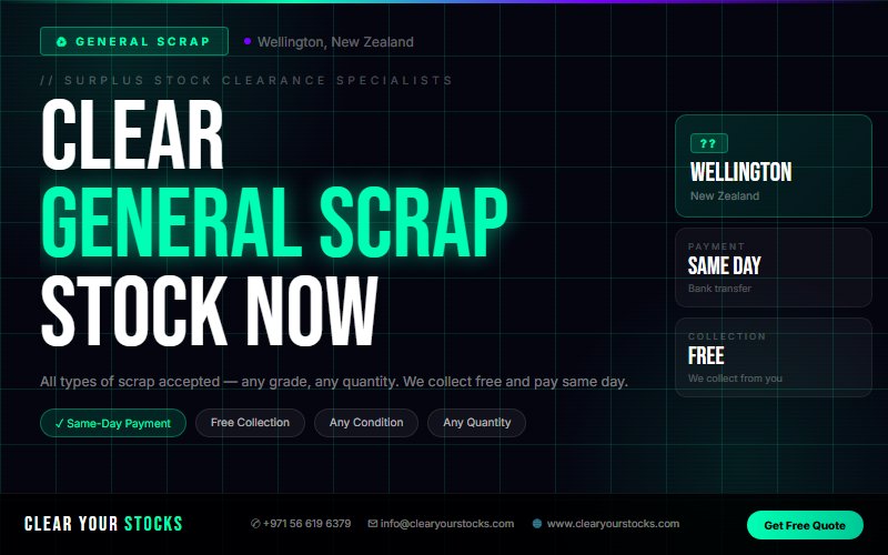 Surplus General Scrap Buyers Across New Zealand — Based Near Wellington, New Zealand
