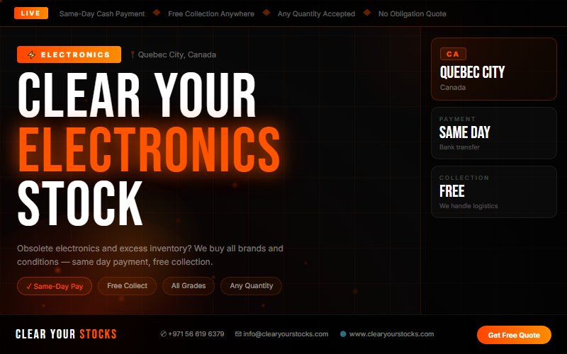 Best Non-Moving Stock Buyers for Electronics in Quebec City, Canada — 2026