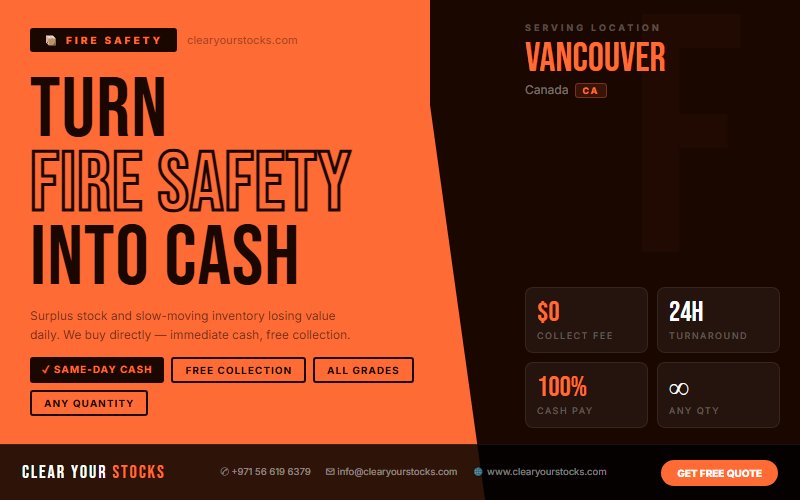 Trusted Surplus Stock Buyers for Fire Safety in Vancouver, Canada — 2026 Guide