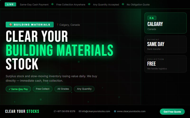 Your Building Materials Inventory Is Losing Value in Calgary, Canada — Sell It Today