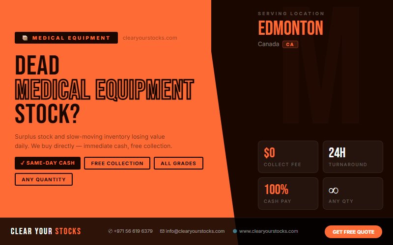 Why Edmonton, Canada Companies Choose Clear Your Stocks for Medical Equipment Clearance
