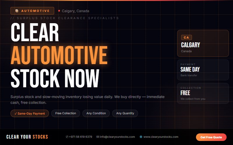 Surplus Automotive Buyers in Calgary, Canada — Immediate Payment Any Quantity