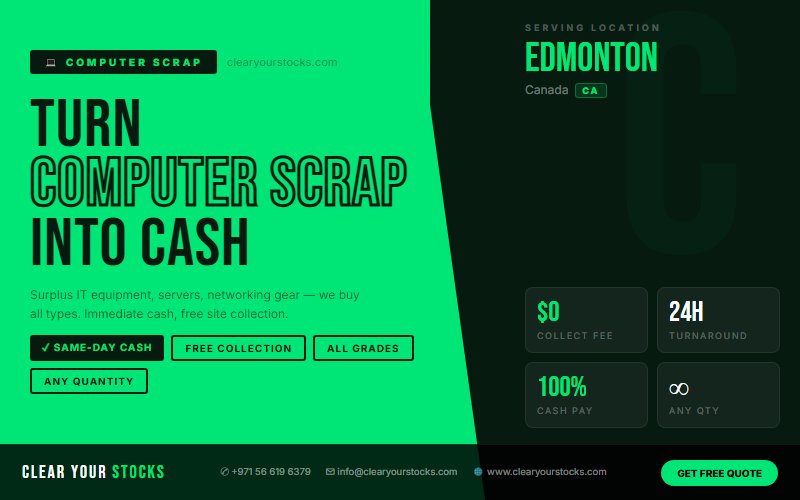Sell Your Computer Scrap Dead Stock Anywhere in Canada — Fast Payment