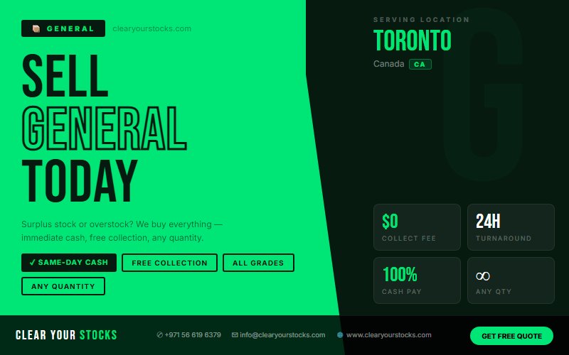 Trusted Surplus Stock Buyers for General in Toronto, Canada — 2026 Guide