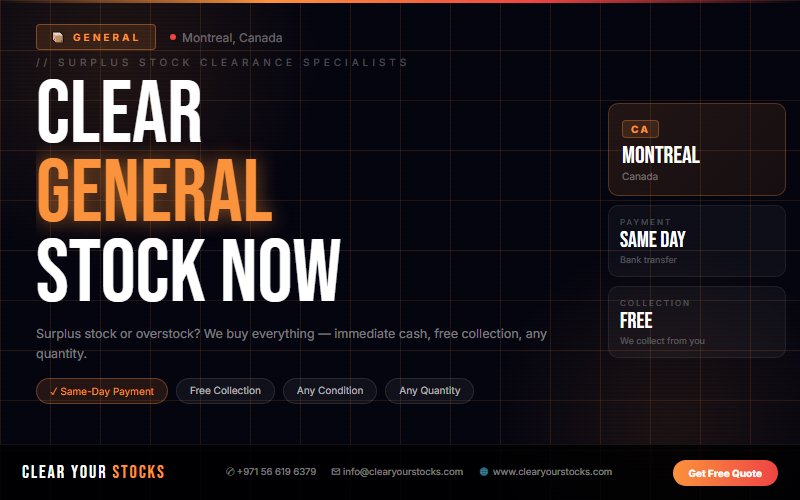 Overstock General Buyers Canada — Clear Your Montreal, Canada Warehouse Today