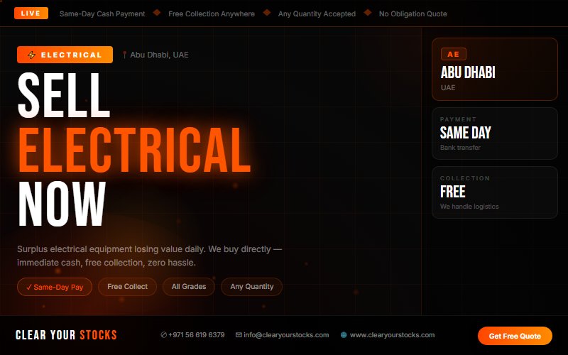 Dead Electrical Stock in Abu Dhabi, UAE? We Purchase It Immediately