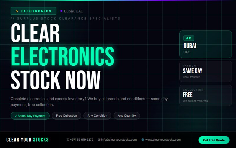 Obsolete Electronics Stock Buyers in UAE — Free Collection Near Dubai, UAE