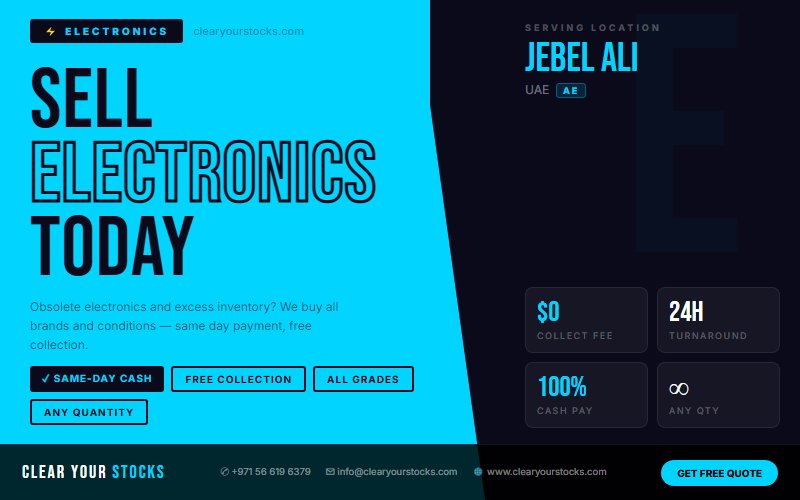 Best Non-Moving Stock Buyers for Electronics in Jebel Ali, UAE — 2026