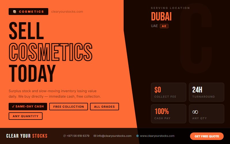 We Purchase Cosmetics Dead Stock in Dubai, UAE — Free Collection, Instant Pay