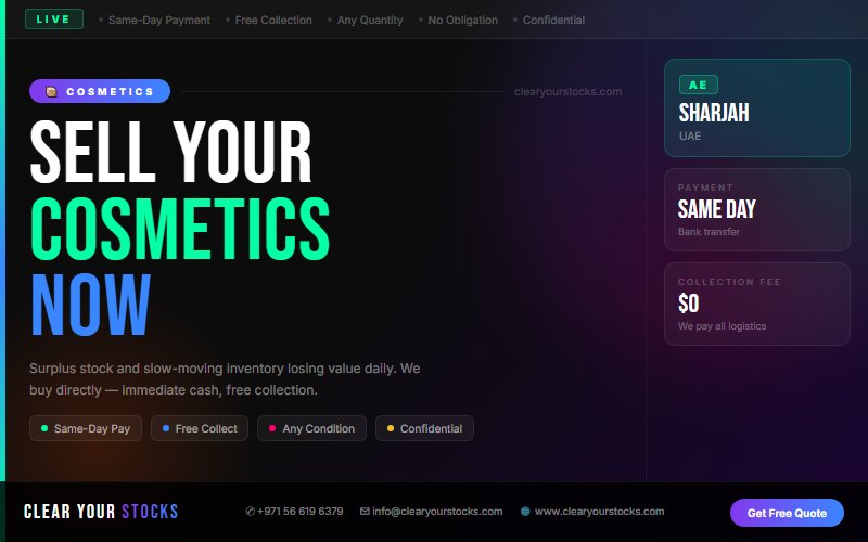 Turn Your Dead Cosmetics Inventory Into Instant Cash in Sharjah, UAE