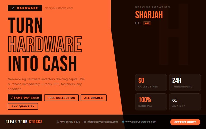 Nearest Hardware Dead Stock Buyer in Sharjah, UAE — Clear Your Stocks