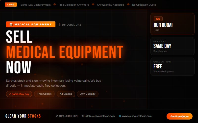 Best Dead Stock Buyers in UAE for Medical Equipment — 2026