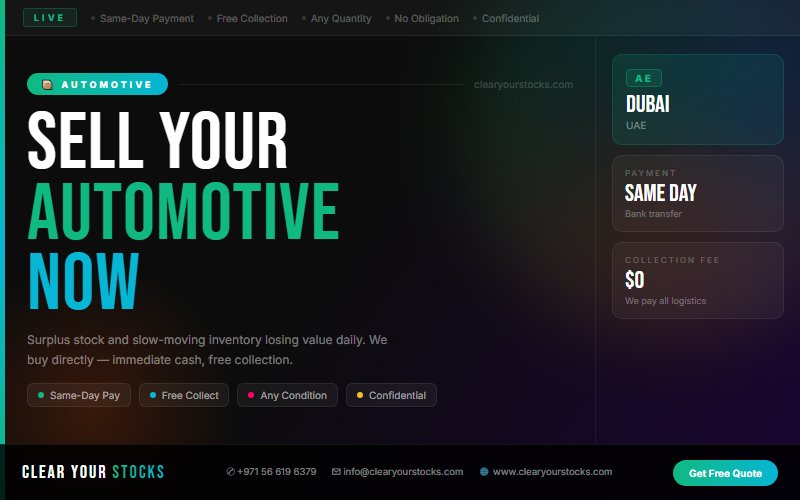 Best Dead Stock Buyers in UAE for Automotive — 2026