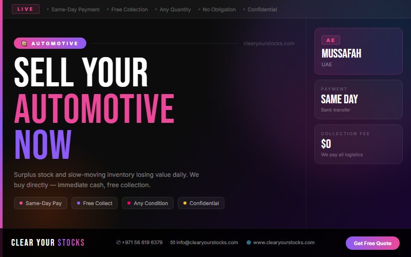Struggling with Unsold Automotive in Mussafah, UAE? Here Is the Fastest Solution