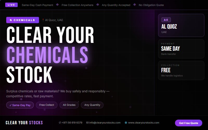Struggling with Unsold Chemicals in Al Quoz, UAE? Here Is the Fastest Solution
