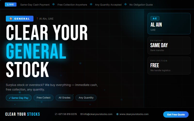 Nearest General Dead Stock Buyer in Al Ain, UAE — Clear Your Stocks
