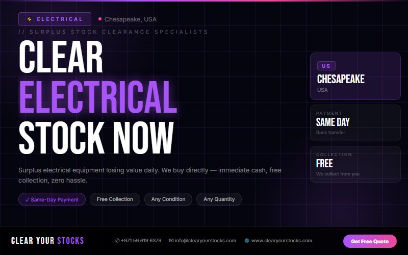 Dead Electrical Stock in Chesapeake, USA? We Purchase It Immediately