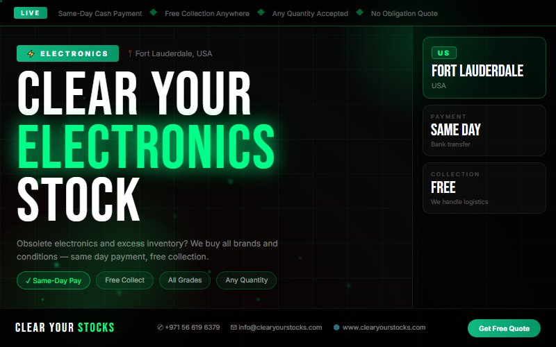 Sell Non-Moving Electronics Inventory Near Fort Lauderdale, USA — Instant Cash Payment