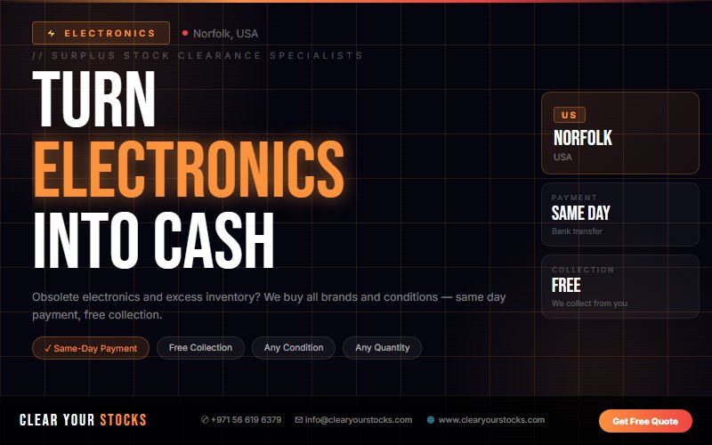 Dead Stock Buyers in USA — Electronics Clearance Near Norfolk, USA