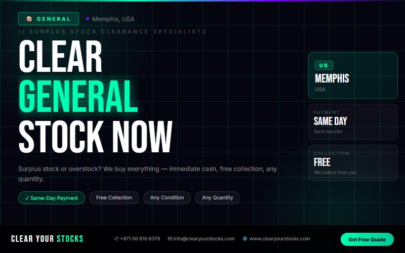 Struggling with Unsold General in Memphis, USA? Here Is the Fastest Solution