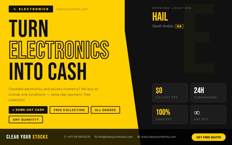 Looking for Dead Electronics Stock Buyers Near Hail, Saudi Arabia? Contact Us Today