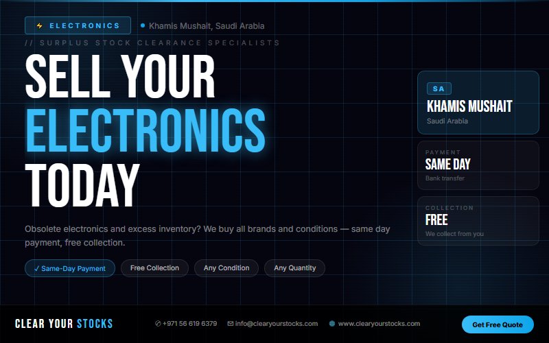 Electronics Surplus Stock in Khamis Mushait, Saudi Arabia: Your Complete 2026 Selling Guide
