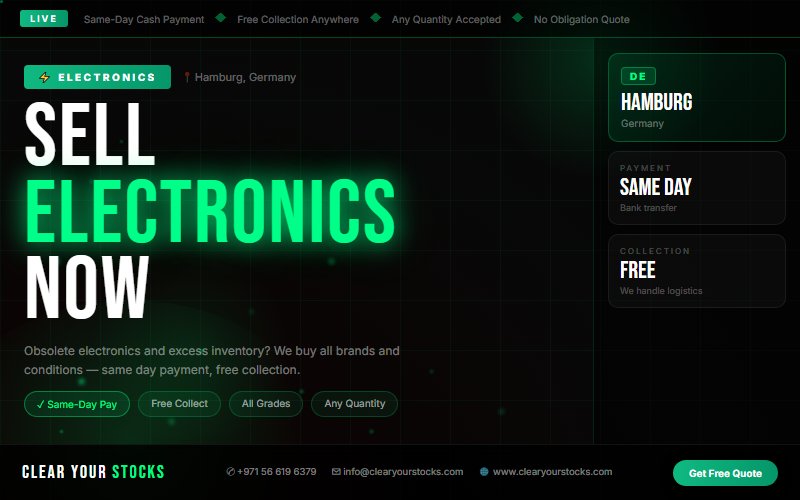 Dead Electronics Stock in Hamburg, Germany? We Purchase It Immediately